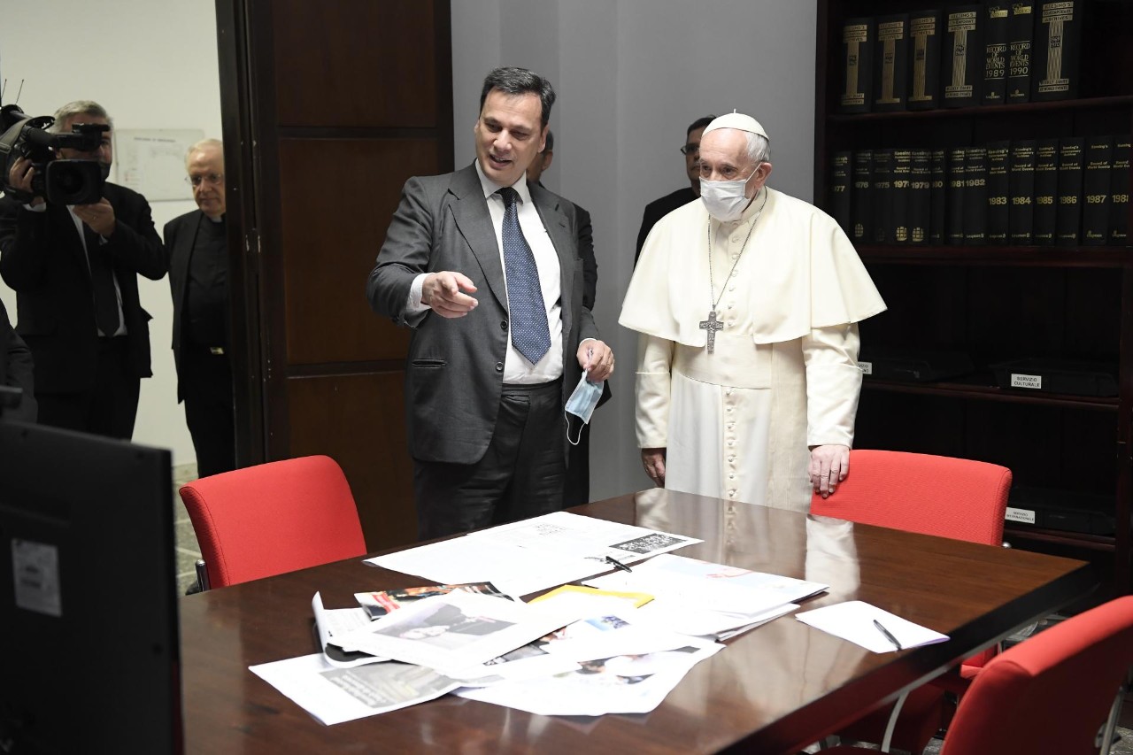 2021.05.24 Visita alla ComunitÃ  di lavoro del Dicastero per la Comunicazione