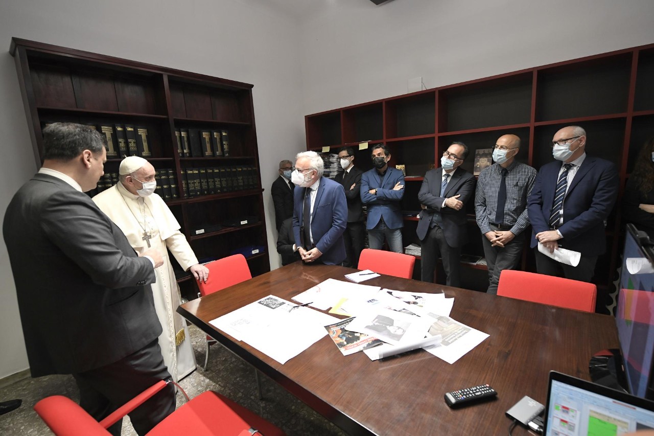 2021.05.24 Visita alla ComunitÃ  di lavoro del Dicastero per la Comunicazione