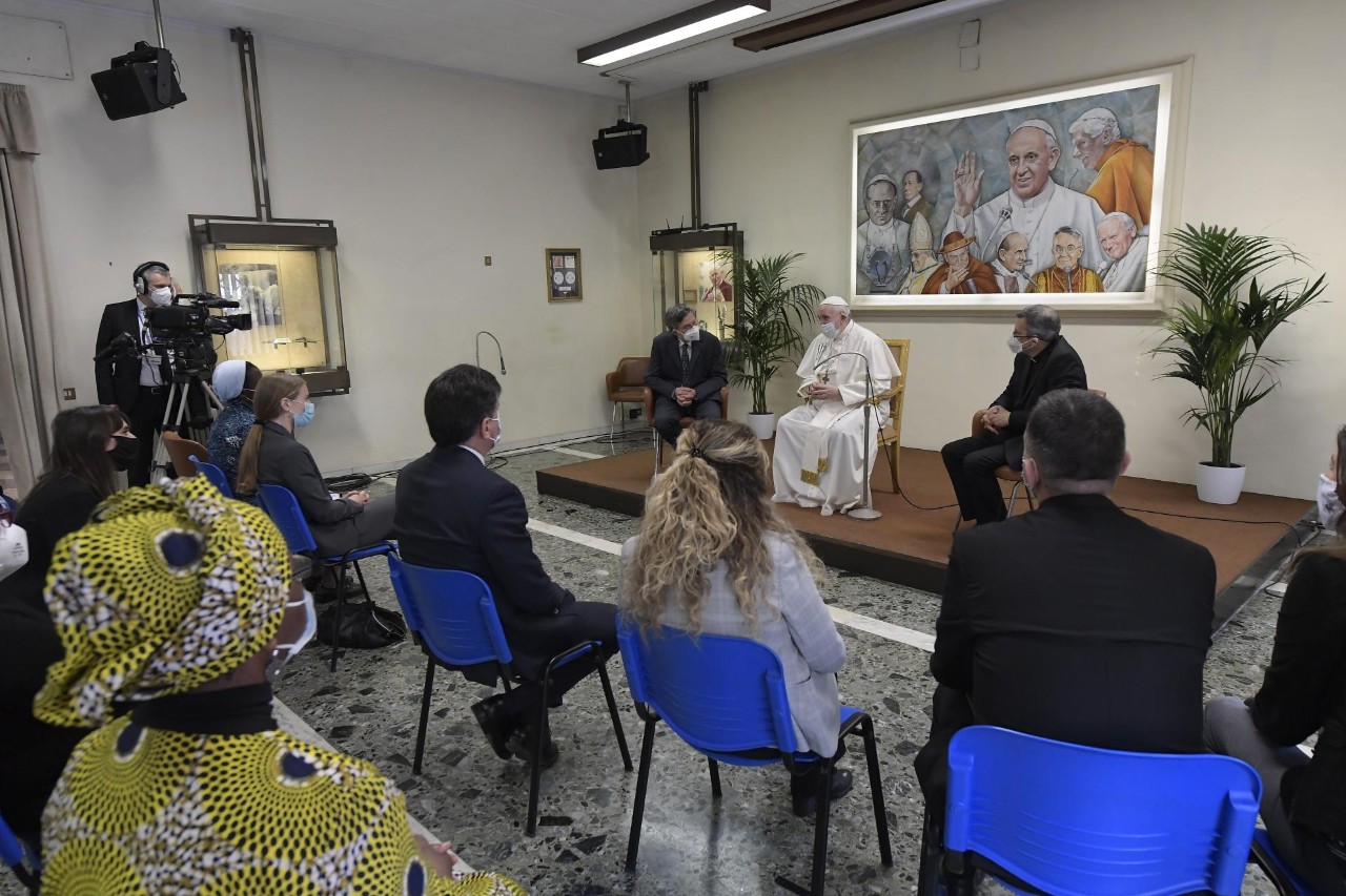 2021.05.24 Visita alla ComunitÃ  di lavoro del Dicastero per la Comunicazione